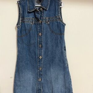 GAP Blue Denim Button-Down Kids Dress